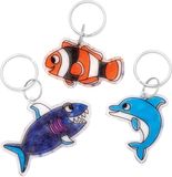 Baker Ross Zeedieren sleutelhangers van krimp papier (8 Stuk)