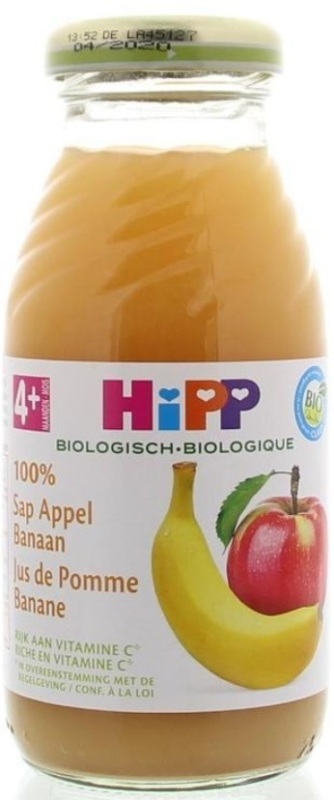 Hipp 4m+ sap appel banaan 200ml