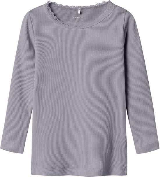 NAME IT NMFKAB LS TOP NOOS Meisjes Lange mouwen shirts Lavender Gray Maat 92