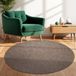 Tapis rond sans marque pour extérieur - Taupe, Ø 200 cm
