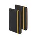 Non-branded Set of 4x Notebooks with Yellow Elastic, PU Leather Cover, 9 x 14 cm, 80 Blank Pages