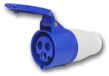 Prise industrielle - Bleu - Mobile - 3 broches - IP44 - 16 A - 240 V - Prise de rechange pour camping-car - Caravane