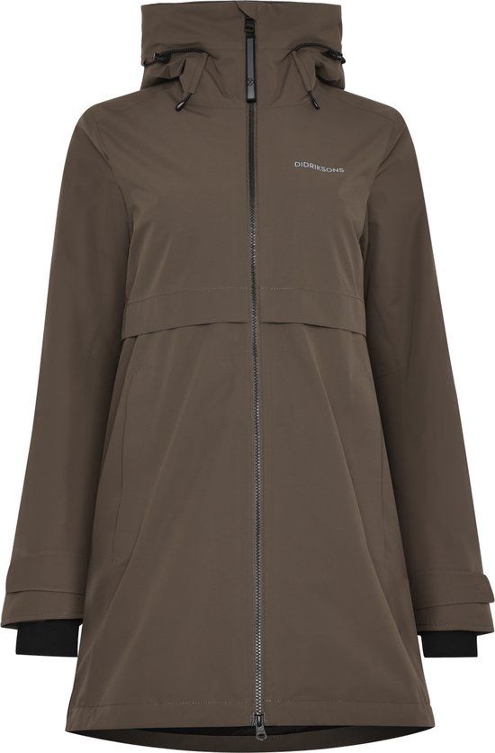 Didriksons HELLE WNS PARKA 6 Dames Outdoorjas - Mocha Brown - Maat 38 - Winter 2025