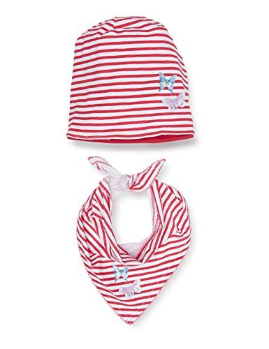 SALT AND PEPPER Girls Reversible Butterfly Glitter Print and Sequin Hat, Scarf & Glove Set