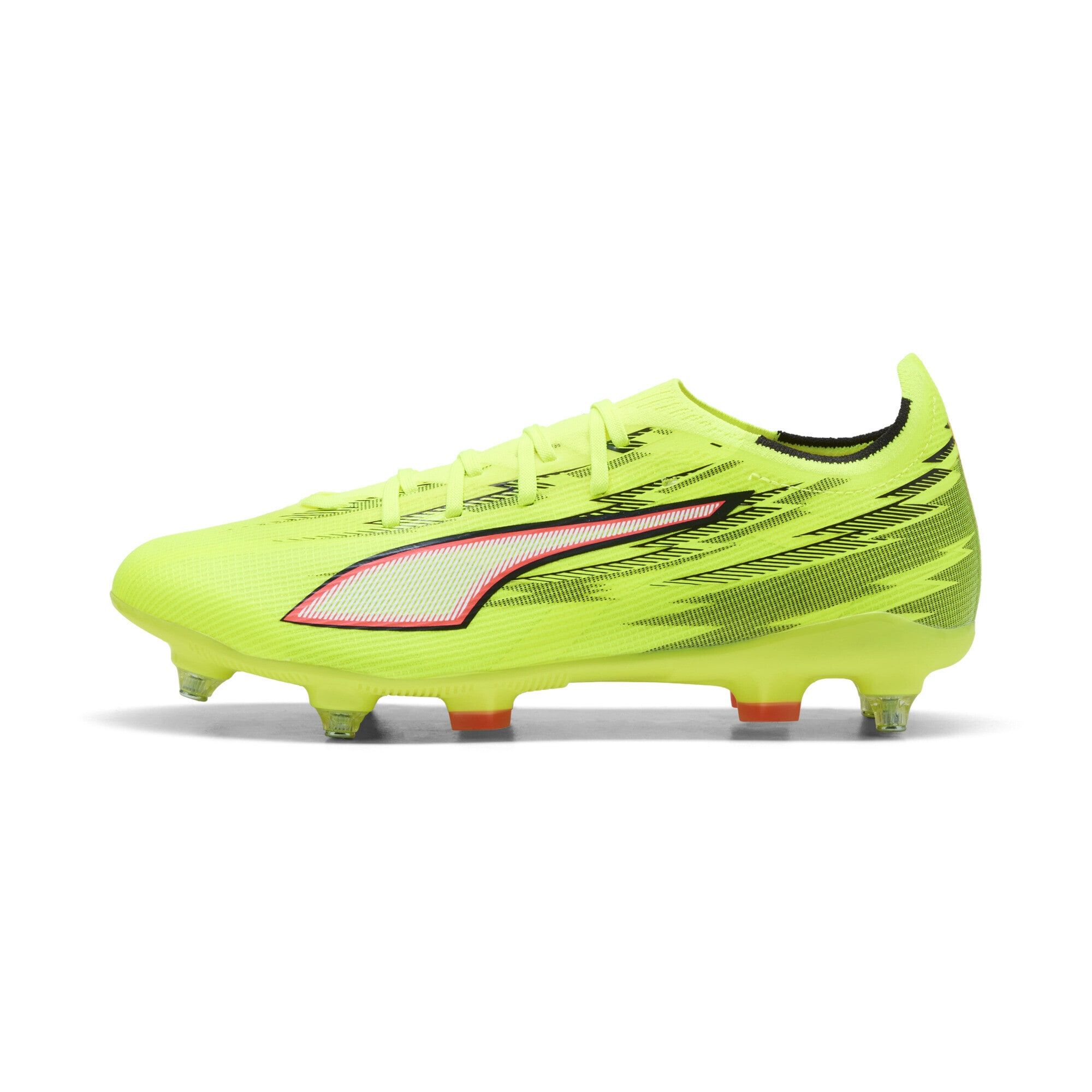 PUMA Unisex Ultra 6 Match MXSG Voetbalschoen, Geel Alert Zwart-Gloeiende Rood-Lime Squeeze, 10 UK, Yellow Alert PUMA Zwart Gloeiende Rode Lime Squeeze, 44.5 EU