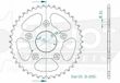 Esjot Couronne de transmission Esjot pour moto Cagiva 125 Mito 1990 à 2009 43 dts P520