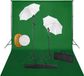 vidaXL Studiofotografie set met lampen, paraplu's, achtergrond en reflector