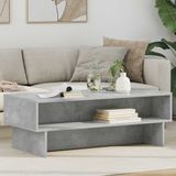 vidaXL Salontafel Beton Grijs 100 x 46 x 35 cm Bewerkt Hout
