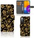 B2Ctelecom Samsung Galaxy M52 Hoesje Gouden Bloemen