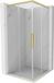 Mexen Rox Duo cabine de douche coulissante 90 x 90 cm, transparent, or brossé