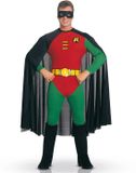 Rubie's Officieel DC Comics Robin klassiek herenkostuum, superheldenkostuum voor volwassenen, rood/groen