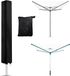 Unbranded Protective cover - 420D Oxford - Waterproof - Weatherproof - For rotary clothesline - Black - 180x18x18 cm