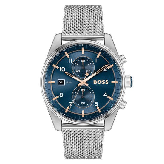 BOSS HB1514149 Skytraveller Heren Horloge - Zilverkleurig - 44 mm