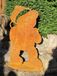 Edelrost ours en peluche sur plaque 80 cm