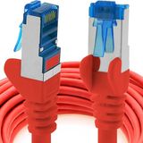 1aTTack.de 0,5 m - CAT6a - Netwerkkabel rood - 1 stuk CAT 6 A patchkabel 10000 Mbit/s SFTP PIMF 500 MHz compatibel met CAT5 CAT6 CAT7 DSL Internet Switch Router