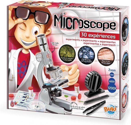 Buki Microscoop voor Kinderen - Metaal - 30 Experimenten - MS907B