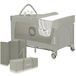 Lionelo Flower Campingbedje - 2in1 - Meegroeibed - Co-sleeper - LockGuard - draagtas - Reisbedje/Box - Praktische Zij-Ingang met Ritssluiting - Hoogwaardige Schuimmatras - Snel Opvouwsysteem - Multifunctionele Box en Reiswieg