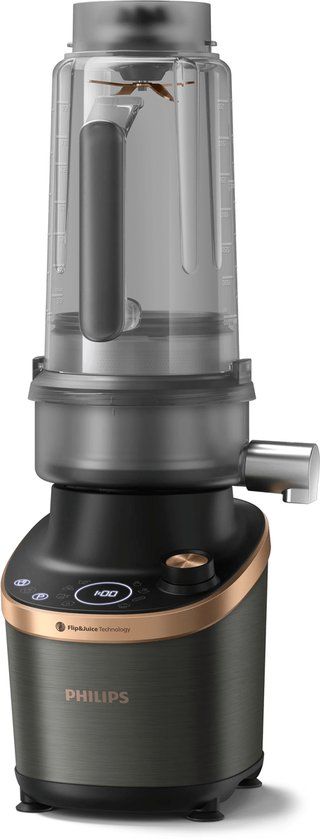 Philips Flip&Juice™ Blender HR3770/10R1 High-speed blender met sapmodule - Zwart/Koper