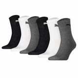 Puma Sokken Set van 6 Zwart/wit/grijs Maat 35-38 Katoen/Polyester/Polyamide Unisex