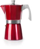 Ibili Evva Koffiezetapparaat Italiaans 12 Bekers Transparant Rood