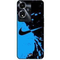 Oppo Etui Oppo A59 5G Nike Logo Zwart en Blauw Maniacase