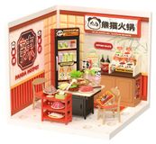 Miniatuurhuis - Model van een hotpot-restaurant - Schaal 1:24 - 120 onderdelen - ABS-plastique - Bouwpakket - Vanaf 14 ans