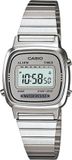 Casio LA670WA-7 Horloge Dames Staal Zilverkleurig Blauw Digitaal Quartz 20 mm