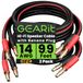 GEARit Luidsprekerkabel van 2 x 2,5 mm² met banaanstekkers, 3 meter, 2 stuks, OFC-luidsprekerdraad, 14 AWG bananendraad voor hifi, bi-draad, bi-versterker en surround-geluid, vergulde punten, zwart
