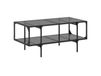 Maison Exclusive - Table basse avec plateau en verre, noir, 98,5 x 50 x 45 cm, acier