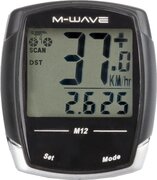 M-Wave Fietscomputer 12 Functies Zwart