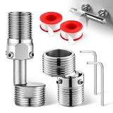 Icecat Adaptateur de robinet de douche en acier inoxydable, passage 1/2" vers 3/4