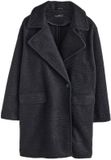 Next Dames Lange Petite Jas met Revers - Petite - Zwart