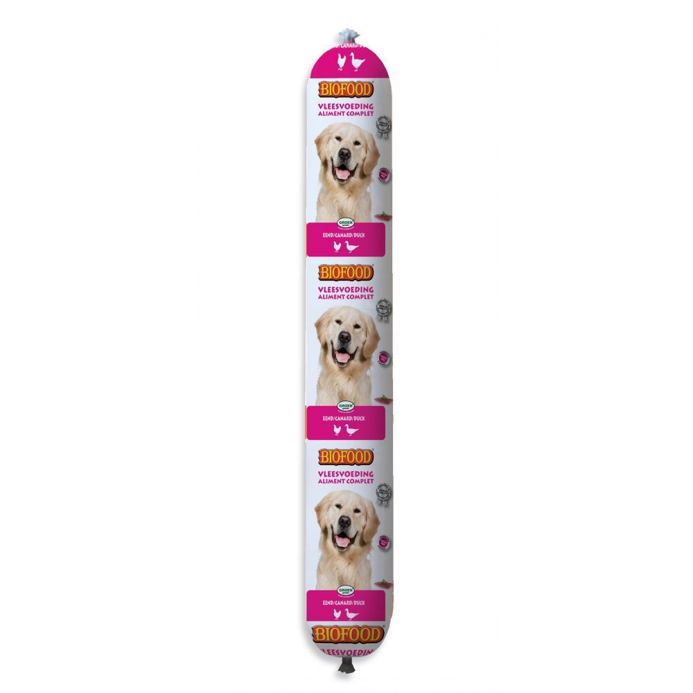 BIOFOOD 10x Vleesvoeding eend - Kip 800 gr