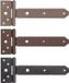 Alberts DURAVIS® kruisheng met geklonken pen, parelbeige duplex gecoat RAL 1035, heng 192 x 34 mm, scharnier 45 x 90 mm, set van 6