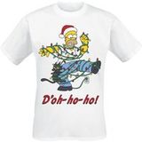 Die Simpsons The Simpsons Ho Ho Doh T-shirt - wit - S