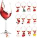 oCreon Kerst wijnglas bedels Kerstmis wijnglas ringen hanger legering Kerstmis wijnglas marker wijnglas charme marker labels voor cocktails champagne