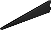 Zwarte dubbele wandrail drager - 470 mm - 110 kg - Merkloos