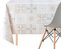 Merkloos KP HOME Lissabon Tegels Marokkaans Patroon Vinyl Tafelkleed Rechthoekig 200 x 140 cm