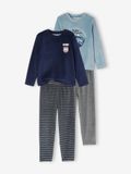 Vertbaudet Set van 2 "natuur" fluwelen pyjama's voor jongens