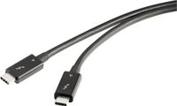 Renkforce RF-5235980 Thunderbolt-kabel Thunderbolt 4 Thunderbolt (USB-C) stekker, Thunderbolt (USB-C) stekker 0.80 m Zwart
