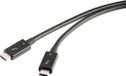 Renkforce RF-5235980 Thunderbolt-kabel Thunderbolt 4 Thunderbolt (USB-C) stekker, Thunderbolt (USB-C) stekker 0.80 m Zwart