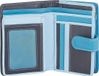 Visconti bags Visconti Dames Portemonnee - Leer - RFID - 10 pasjes - Rainbow Collectie - Blauw Multi