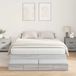 Maison Exclusive - Cadre de lit avec rangement et tiroir, finition Sonoma grise, 135 cm