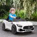 Mercedes Voiture Électrique Pour Enfants, 3-5 Km/h, Télécommande, Lumières Et Musique, Blanche