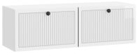 Support mural meuble TV Blanc laqué 98 x 31 x 30 cm Bois traité