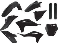 Polisport Mx Gasgas Mc/mcf 21+ 91066 Plastic Set Zwart