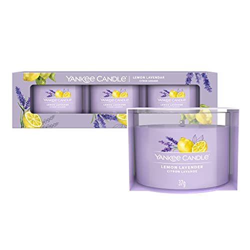 Yankee Candle Geurkaarsen Gift Set | Citroen Lavendel | 3 Votive Kaarsen