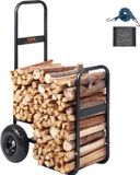 Merkloos Merkloze Transportkar Hout 80kg met Luchtbanden - Zwart