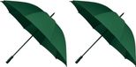 Falcone 2x Golf stormparaplu donkergroen windproof 130 cm