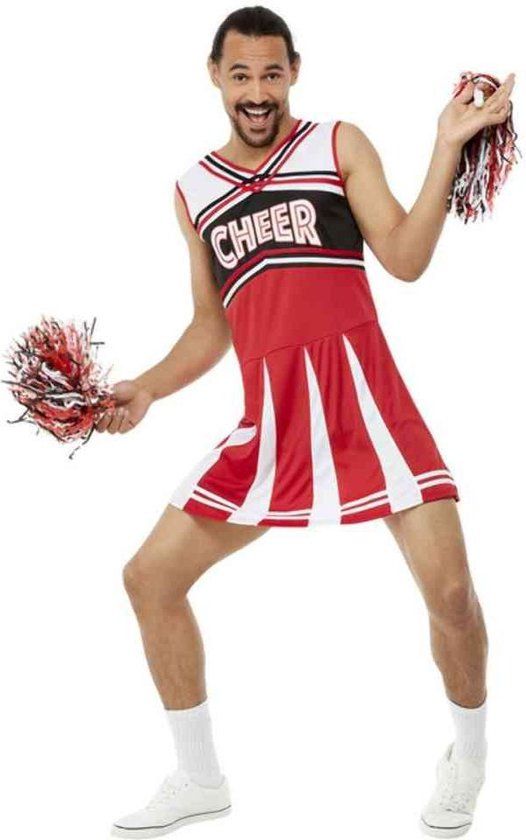 Smiffy's Cheerleader Kostuum - Rood - XL - Mannen